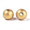 Spray Painted Round Natural Schima Wood Beads WOOD-A018-12mm-31-4