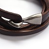 3-Loop Cowhide Leather Wrap Bracelets BJEW-F173-05B-2