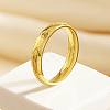 Arrow Pattern Stainless Steel Finger Ring for Women HA9923-1-2