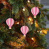 20Pcs Hot Air Balloon Unfinished Blank Wooden Pendants for Christmas Painting Arts NJEW-SP0001-15-6