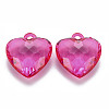 Transparent Acrylic Pendants X-TACR-T024-03B-906-2