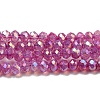 Transparent Baking Paint Glass Beads Strands DGLA-F002-02B-07-1