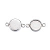 Tarnish Resistant 304 Stainless Steel Cabochon Connector Settings STAS-G170-26P-8mm-1