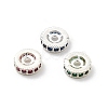 Brass Micro Pave Cubic Zirconia Beads KK-R216-10B-S-1