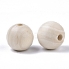 Natural Unfinished Wood Beads WOOD-S651-A30mm-LF-2