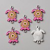 Alloy Enamel Printed Connector Charms ENAM-WH0065-15P-08-1