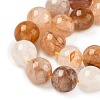 Natural Yellow Hematoid Quartz/Golden Healer Quartz Beads Strands G-D334-A02-8mm-4