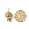 Natural Unakite Pendants PALLOY-JF01134-02-4