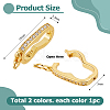2Pcs 2 Colors 925 Sterling Silver Rhinestone Twister Clasps STER-HS0001-09-2