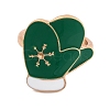 Christmas Theme Alloy Enamel Open Cuff Ring RJEW-C106-02E-KCG-2