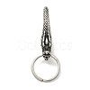 Tibetan Style 316 Surgical Stainless Steel Fittings with 304 Stainless Steel Key Ring FIND-Q101-23AS-1