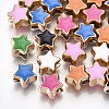 UV Plating Acrylic European Beads OACR-T005-91KC-1