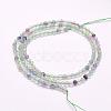Natural Fluorite Beads Strands G-F509-38-4mm-2