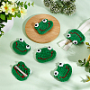 BENECREAT Frog's Head Shape Cartoon Style Polyester Knitted Costume Ornament Accessories DIY-BC0006-65-5