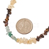 Natural Citrine & Tiger Eye & Green Aventurine Chip Beaded Necklaces NJEW-JN05099-01-3