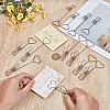 12Pcs 2 Styles Iron Heart Card Display Clip AJEW-OC0014-46-3