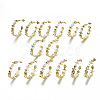 Brass Micro Pave Cubic Zirconia Stud Earrings EJEW-N011-31-NF-1