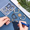 8Pcs 4 Colors Alloy D Rings FIND-WR0003-53B-5