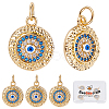 Brass Micro Pave Cubic Zirconia Pendants KK-BBC0003-39-1
