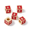 Rack Plating Brass Enamel Beads KK-B060-04G-03R-3