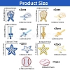 16Pcs 7 Styles Sports Theme Polyester Iron on/Sew on Patches DIY-GF0013-80-2