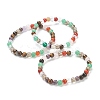 Natural Mixed Stone Beaded Stretch Bracelets BJEW-A117-B-39-1