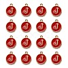 Golden Plated Alloy Enamel Charms ENAM-S118-03J-2
