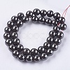 Magnetic Synthetic Hematite Beads Strands G-Q893-10mm-2