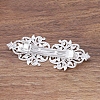 Brass Filigree Hair Barrette OHAR-PW0001-201S-2