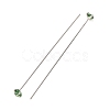 Brass Micro Pave Cubic Zirconia Stud Earring Findings CU-CBA4618-01P-05-2