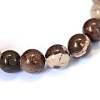 Natural Zebra Jasper Round Bead Strands X-G-E334-8mm-12-2