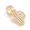 Brass Micro Pave Cubic Zirconia Pendants ZIRC-G165-13G-P-2