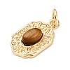 Natural Tiger Eye Pendants KK-A279-15G-2