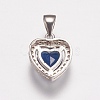 Brass Micro Pave Cubic Zirconia Charms LS-ZIRC-E143-58A-P-2