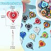 44Pcs 22 Colors Alloy Enamel Connector Charms ENAM-CJ0006-64-2