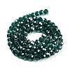 Electroplate Transparent Glass Beads Strands EGLA-A035-T6mm-A18-2