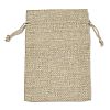 Christmas Printed Burlap Packing Pouches Drawstring Bags ABAG-Q053-02A-11-2