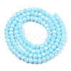Electroplate Glass Beads Strands EGLA-A034-P8mm-A04-3
