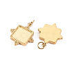 Ion Plating(IP) 304 Stainless Steel Pendant Cabochon Settings STAS-S116-146G-2
