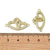 Rack Plating Brass Micro Pave Clear Cubic Zirconia Pendants KK-R157-04G-3