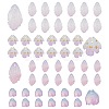 80Pcs 4 Style Glass Pendants GLAA-SC0001-63-1