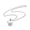 Sublimation Blank Aluminum Pendant Necklace LS-NJEW-E020-04P-3