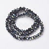 Electroplate Opaque Glass Beads Strands X-EGLA-A034-P4mm-S02-2