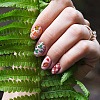 Stainless Steel DIY Nail Art Templates MRMJ-WH0092-005-5