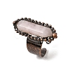 Natural Gemstone Cuff Open Rings GG-CBAB410-01-6
