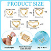 5Pcs 5 Styles Brass Screw Carabiner Lock Charms KK-TA0008-24-4