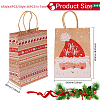36Pcs 6 Styles Christmas Paper Shopping Bags with Handles ABAG-CA0001-18-2