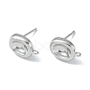 Brass Stud Earring Findings EJEW-H006-01P-1