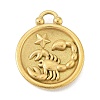 Real 18K Gold Plated Tone 304 Stainless Steel Pendants STAS-K291-01G-12-1