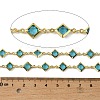 Brass Glass Rhombus Link Chains CHC-R001-05G-05-3